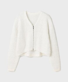 GRACE CONTINENTAL ツイードニットzipカーディガン