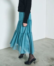 GRACE CONTINENTAL チュールティアードスカート