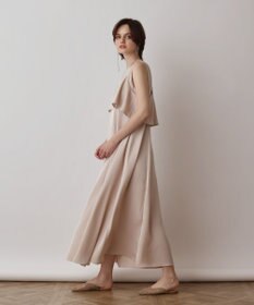 GRACE CONTINENTAL サテンレイヤードワンピース