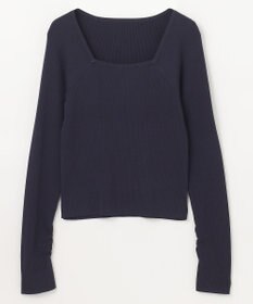 GRACE CONTINENTAL リブスクエアニットトップ