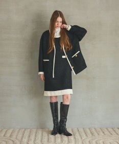 GRACE CONTINENTAL ツイードトリミングジャケット