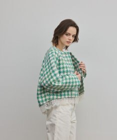 GRACE CONTINENTAL レースヘムツイードジャケット