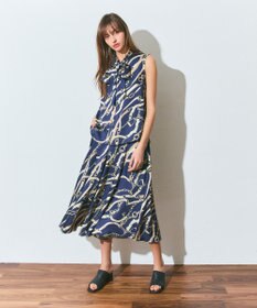 GRACE CONTINENTAL チェーンプリントタックキュロット