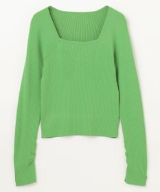 GRACE CONTINENTAL リブスクエアニットトップ