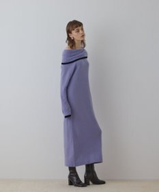 GRACE CONTINENTAL バイカラーオフショルニットワンピース
