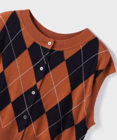 GRACE CONTINENTAL アーガイルニットベスト