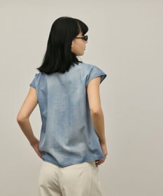 GRACE CONTINENTAL シアーデニムボウタイブラウス