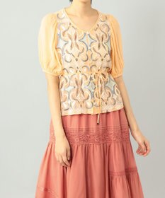 刺繍パフスリーブニットトップ / GRACE CONTINENTAL | GRACE