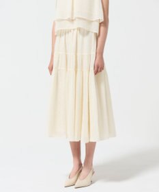 GRACE CONTINENTAL シフォンカットジャガードスカート