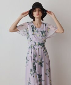 GRACE CONTINENTAL プリントセパレートワンピース パープル