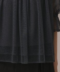 GRACE CONTINENTAL チュールシャーリングトップ
