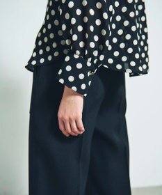 GRACE CONTINENTAL ドットプリントボウタイブラウス