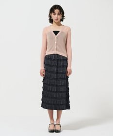 GRACE CONTINENTAL リブシアーニットカーディガン