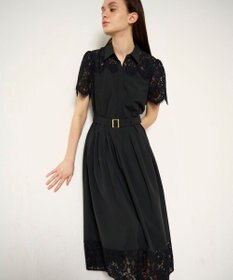 GRACE CONTINENTAL レースコンビタフタワンピース