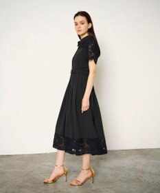 GRACE CONTINENTAL レースコンビタフタワンピース