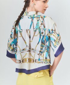 GRACE CONTINENTAL マリンスカーフプリントシャツ