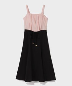 GRACE CONTINENTAL リネンライクバイカラーワンピース