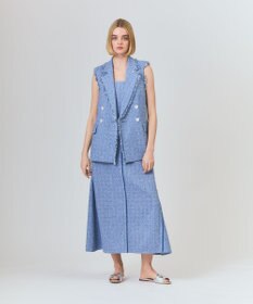 GRACE CONTINENTAL シャンブレーツイードジレ