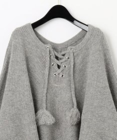 BLESS no.48 ニットコート　ポンチョ　グレー　シルバー 美品】Bless n° ニット ポンチョ ウール Freeサイズ - メルカリ