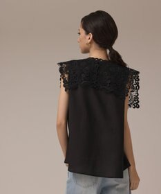 GRACE CONTINENTAL パターンレースカラーブラウス