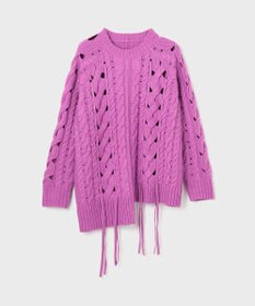 グラフペーパー 22SS スビンケーブルニット ベスト ジレ ミントグリーン F Graphpaper(グラフペーパー) 「Suvin Loose Rib Crew Neck Knit