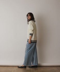 GRACE CONTINENTAL メッシュラインニットカーディガン