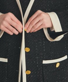 GRACE CONTINENTAL ツイードトリミングジャケット