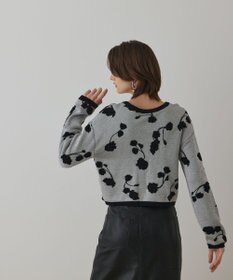 GRACE CONTINENTAL フクレジャガードニットカーディガン