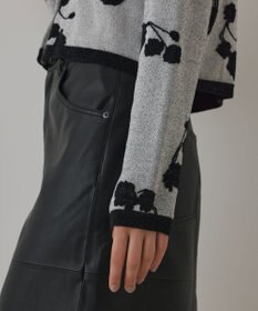 GRACE CONTINENTAL フクレジャガードニットカーディガン