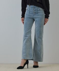 GRACE CONTINENTAL コーデュロイフレアパンツ ブルー