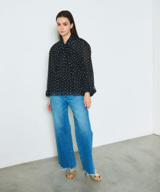 GRACE CONTINENTAL ドットフロッキーチュールトップ