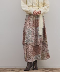 GRACE CONTINENTAL パッチワークプリントスカート