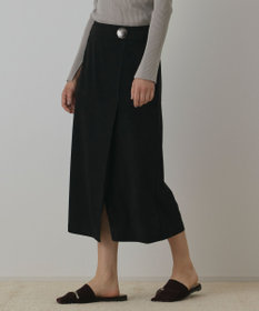 GRACE CONTINENTAL フェイクスウェードフレアスカート ブラック