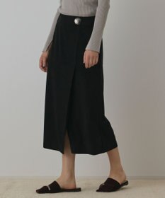 GRACE CONTINENTAL フェイクスウェードフレアスカート ブラック