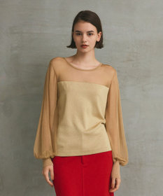 GRACE CONTINENTAL ラメコンビシアーニット