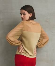 GRACE CONTINENTAL ラメコンビシアーニット