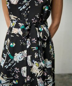 GRACE CONTINENTAL バックコンシャスプリントワンピース