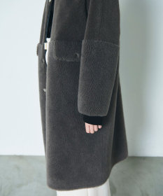 GRACE CONTINENTAL ノーカラーボアムートンコート