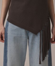 GRACE CONTINENTAL フリンジイレヘムニットトップ