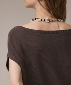 GRACE CONTINENTAL フリンジイレヘムニットトップ