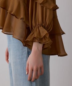 GRACE CONTINENTAL シフォンフレアブラウス