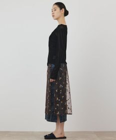 GRACE CONTINENTAL フロッキードレープトップス