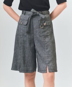 GRACE CONTINENTAL リネンデニムライクパンツ