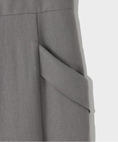 GRACE CONTINENTAL リネンタッチロングドレス