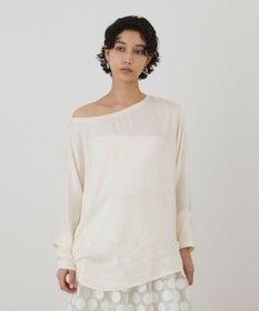 GRACE CONTINENTAL シルクドルマンスリーブトップ キナリ