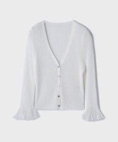 GRACE CONTINENTAL シアーフリルニットカーディガン