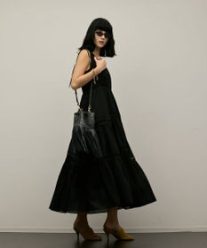 GRACE CONTINENTAL コットンシルクティアードワンピース