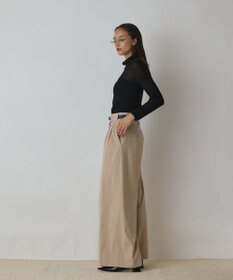 GRACE CONTINENTAL タックワイドパンツ ベージュ