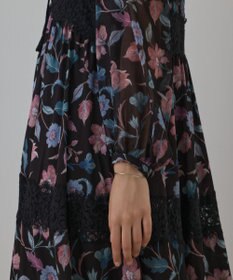 GRACE CONTINENTAL サラサプリントティアードワンピース