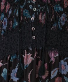 GRACE CONTINENTAL サラサプリントティアードワンピース